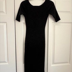 Theory Charcoal Gray Knit Dress